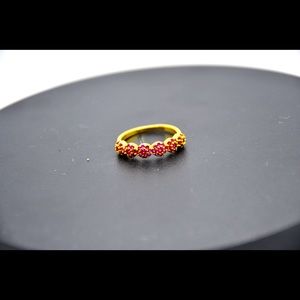18K Gold Plated Ruby Ring